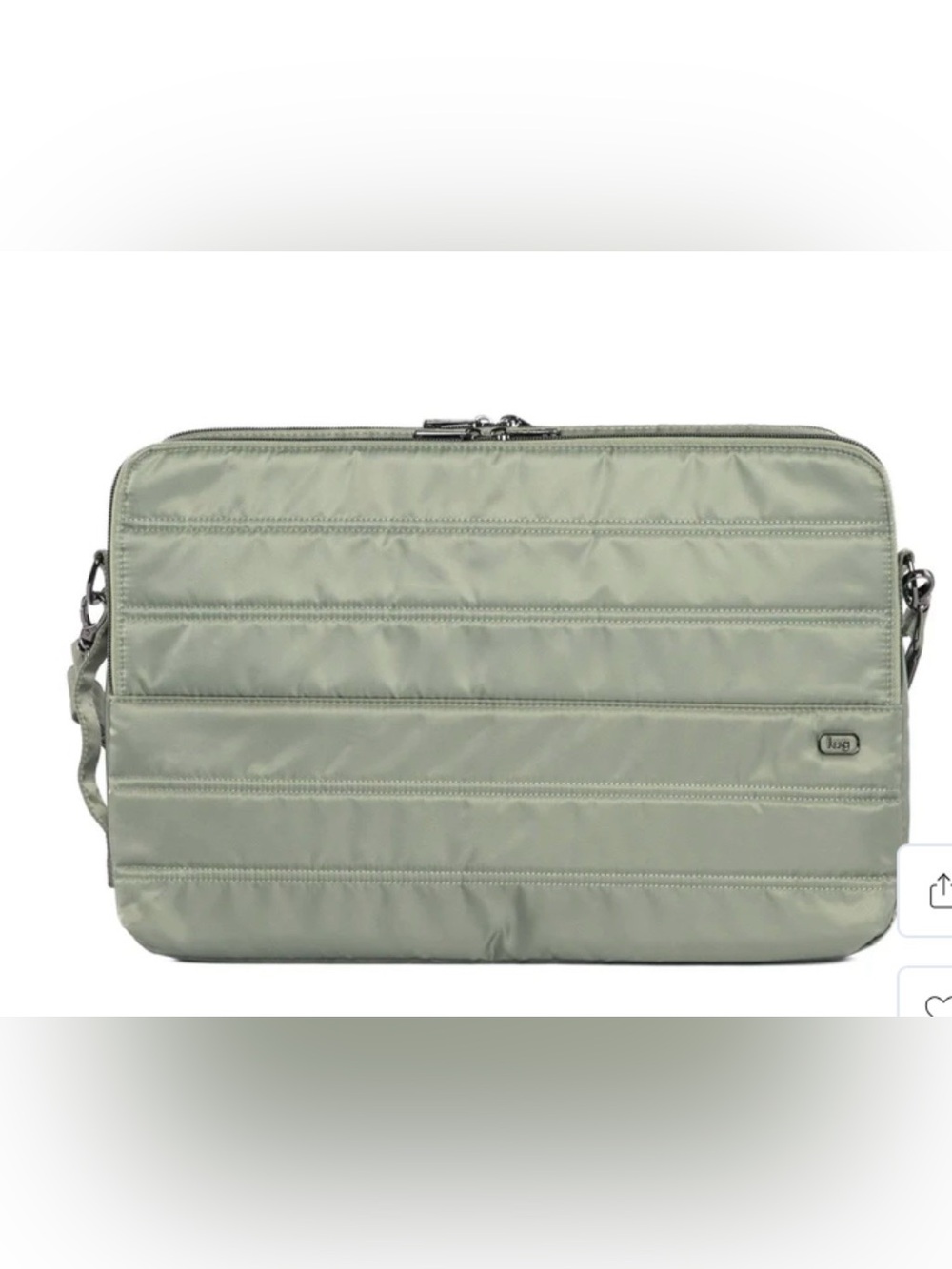 Lug Delta 17inch Laptop Bag. Sage Green. EUC